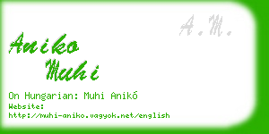 aniko muhi business card